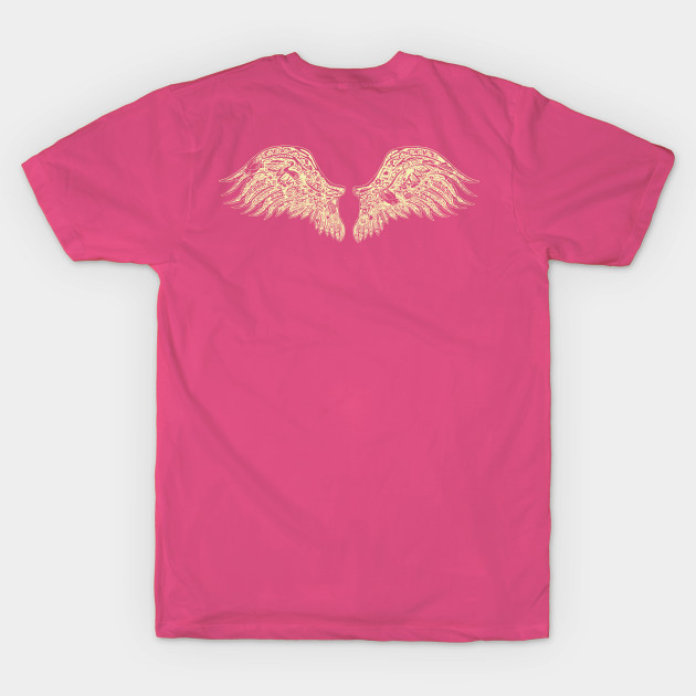 WildWings Cream wings on BACK OF SHIRT by BullShirtCo